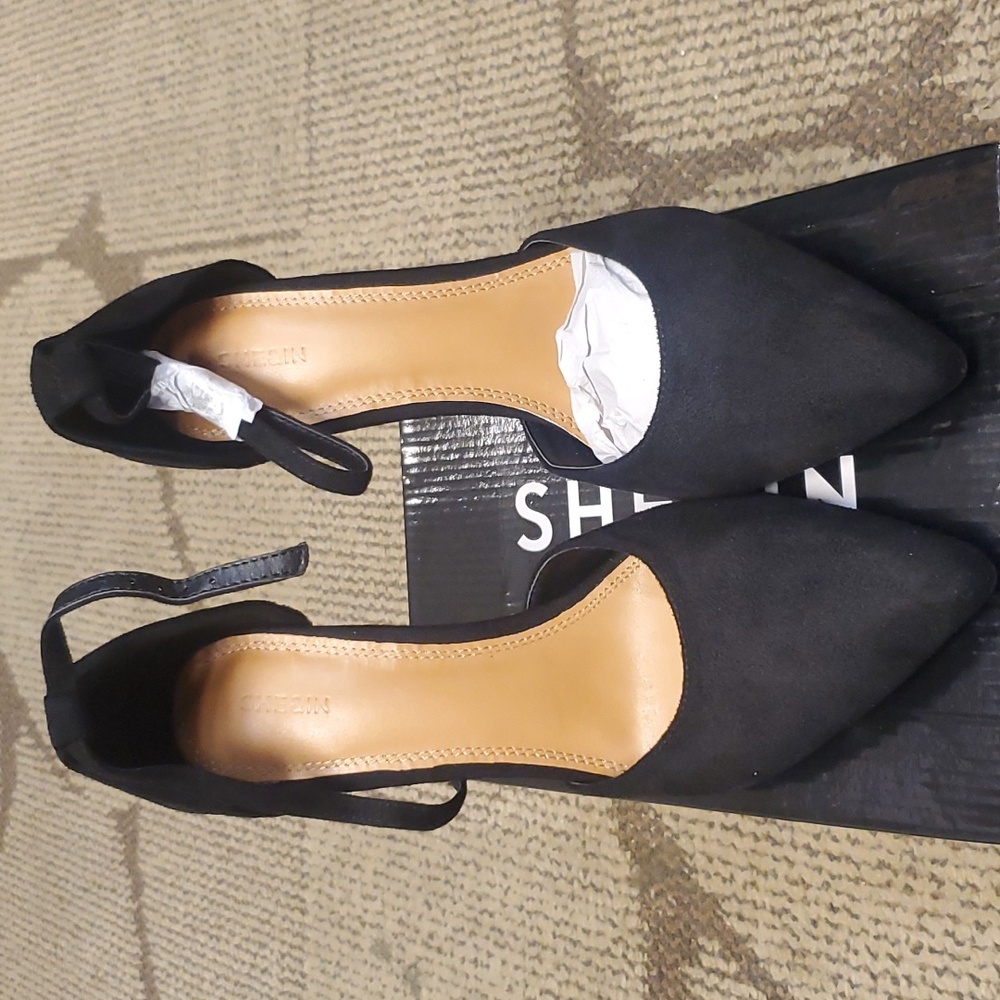 Black Suede Stiletto Heels - Picture 2 of 7